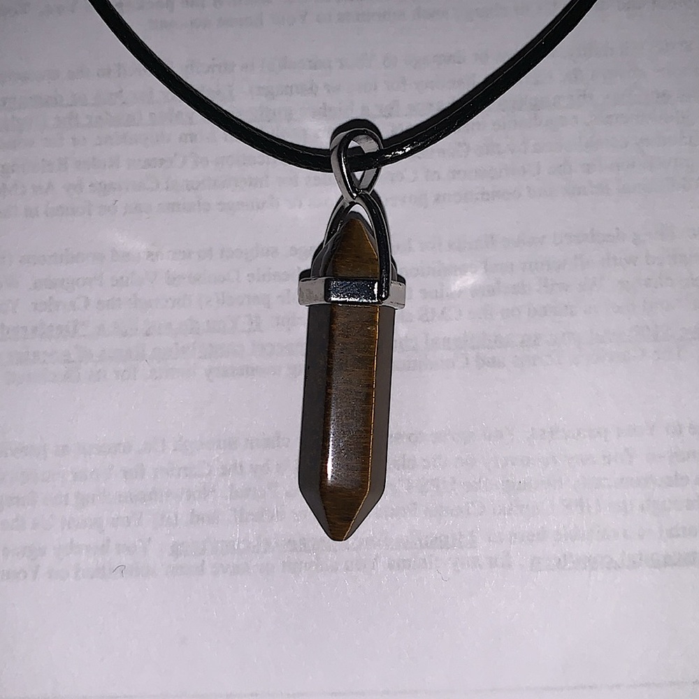 Crystal Necklace Gemstone Pendant Hexagonal